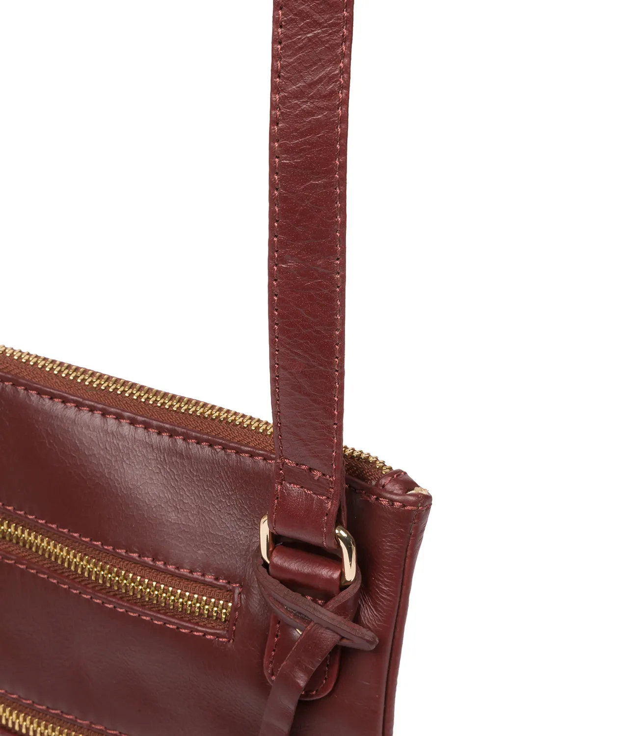 'Gardenia' Chestnut Leather Cross Body Bag