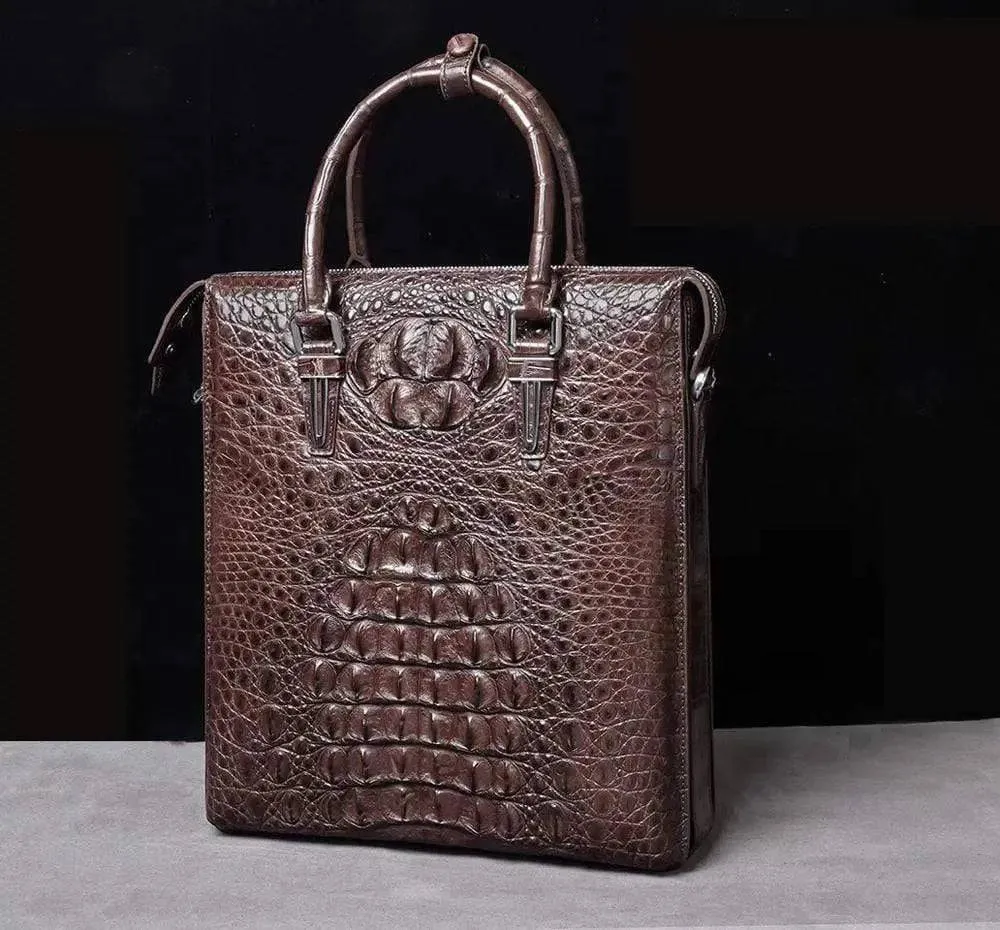 Genuine Crocodile Messenger Bag ,Crossbody Bag,Small Briefcase