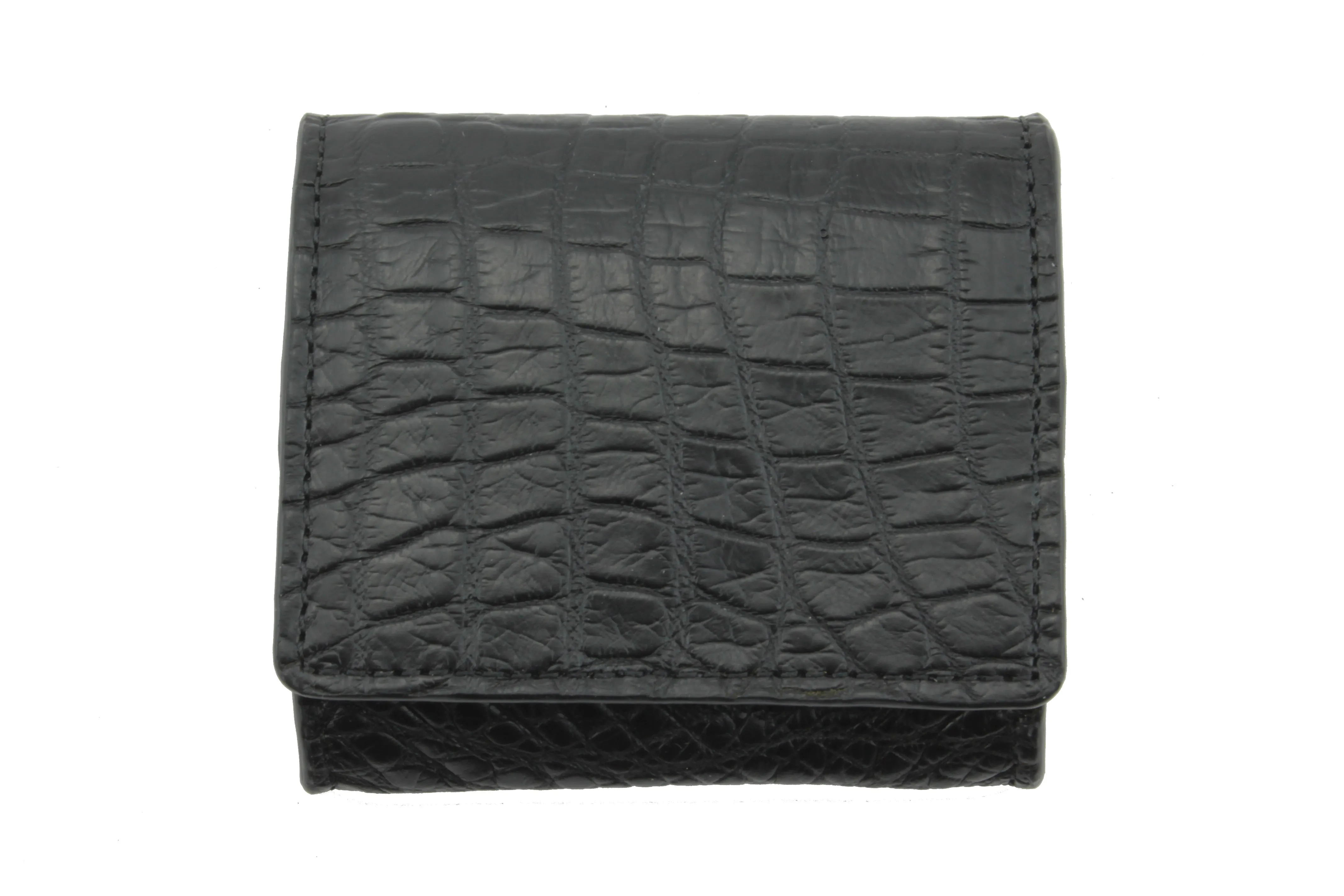 Genuine Matt Black Crocodile Imperial Coin Purse