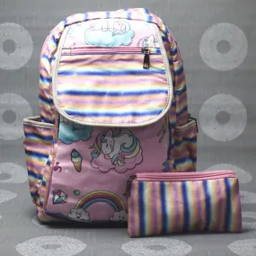 Girls Unicorn School College Backpacks with Pen Pouch