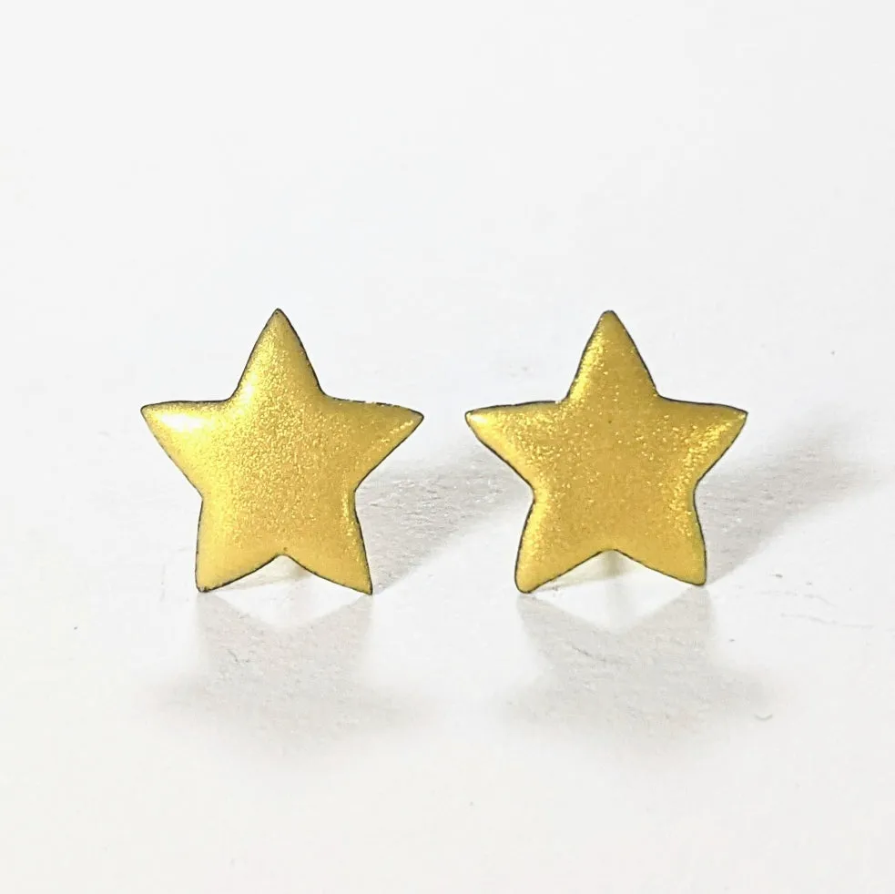 Gold super star studs