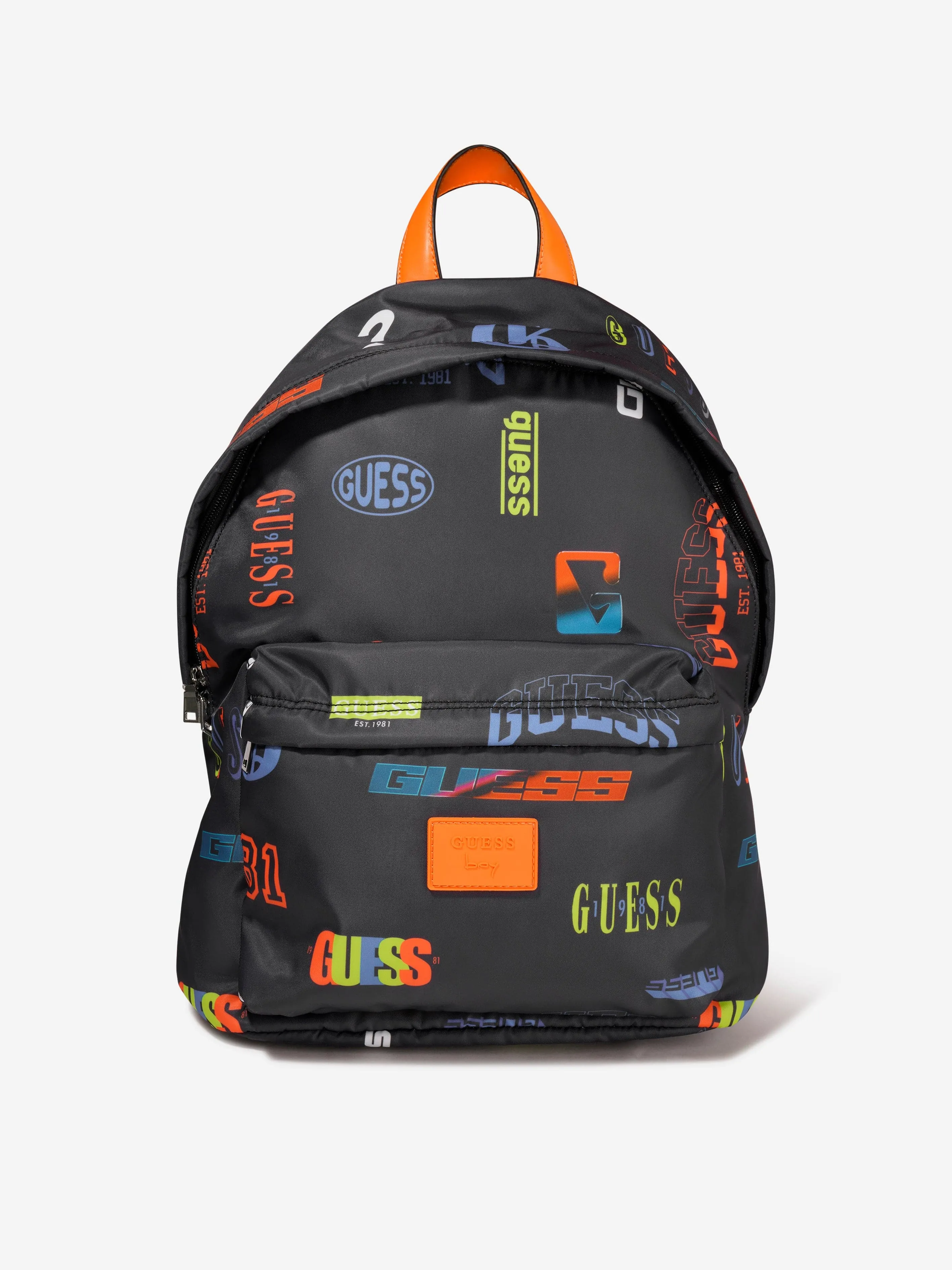 Guess Kids Logo Print Backpack in Black