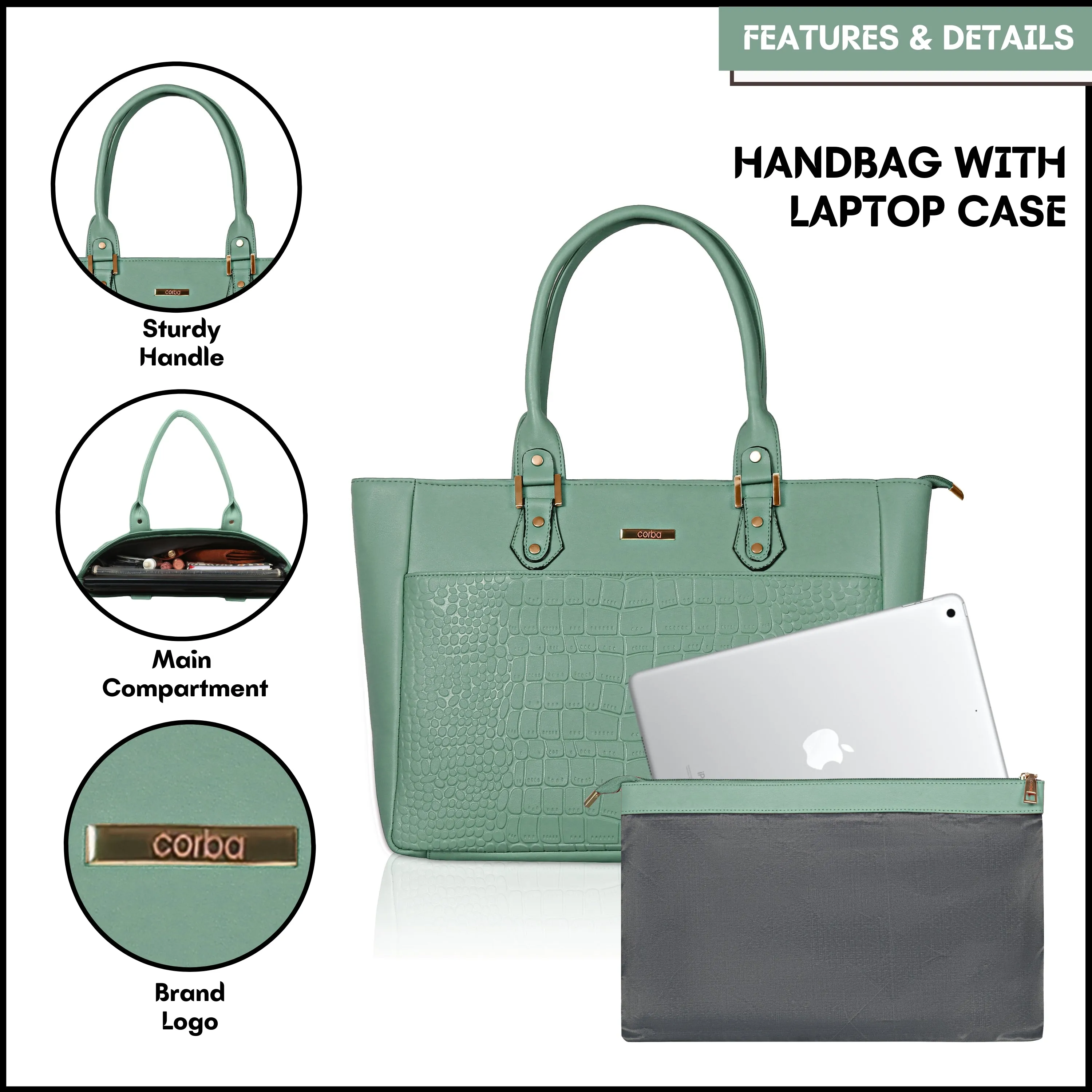 HandBag with Laptop case Pista