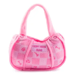 Haute Diggity Dog Pink Checker Chewy Vuiton Handbag - Large