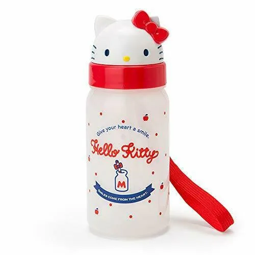 Hello Kitty Bottle with Pop-Up Straw