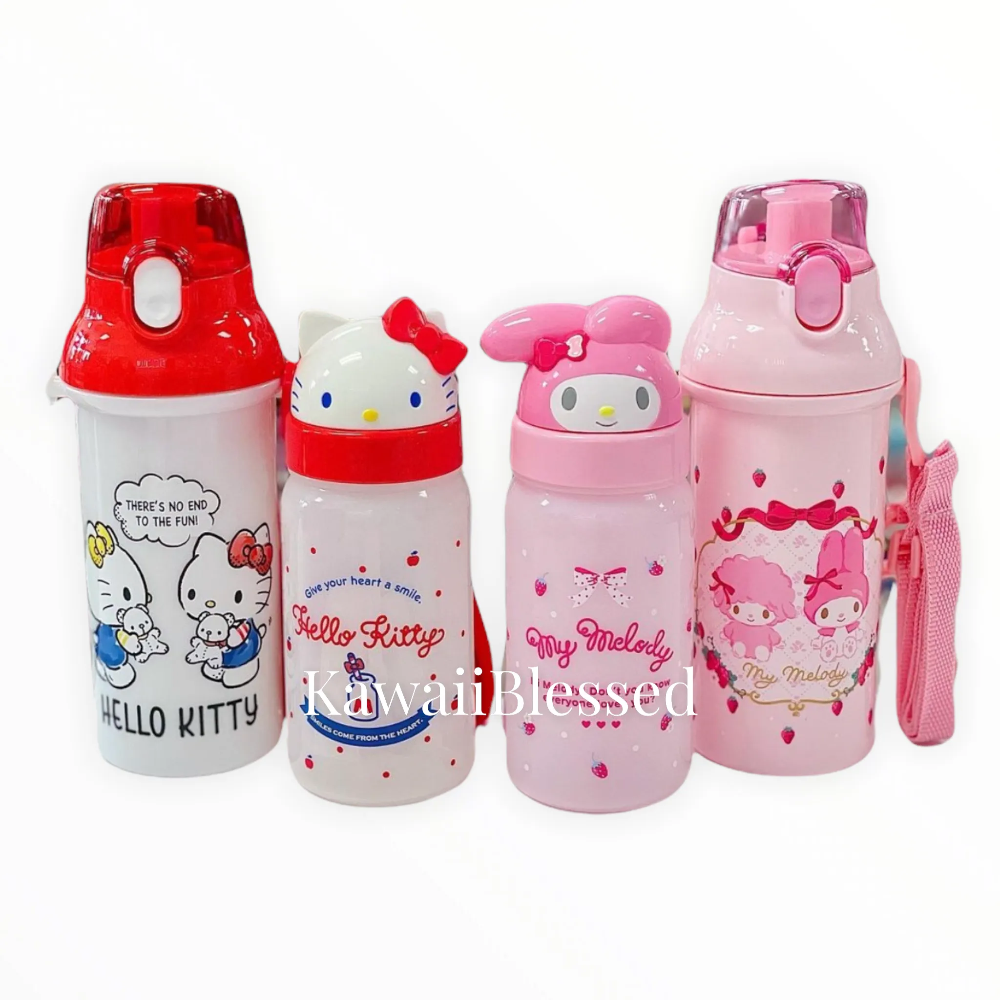 Hello Kitty Bottle with Pop-Up Straw