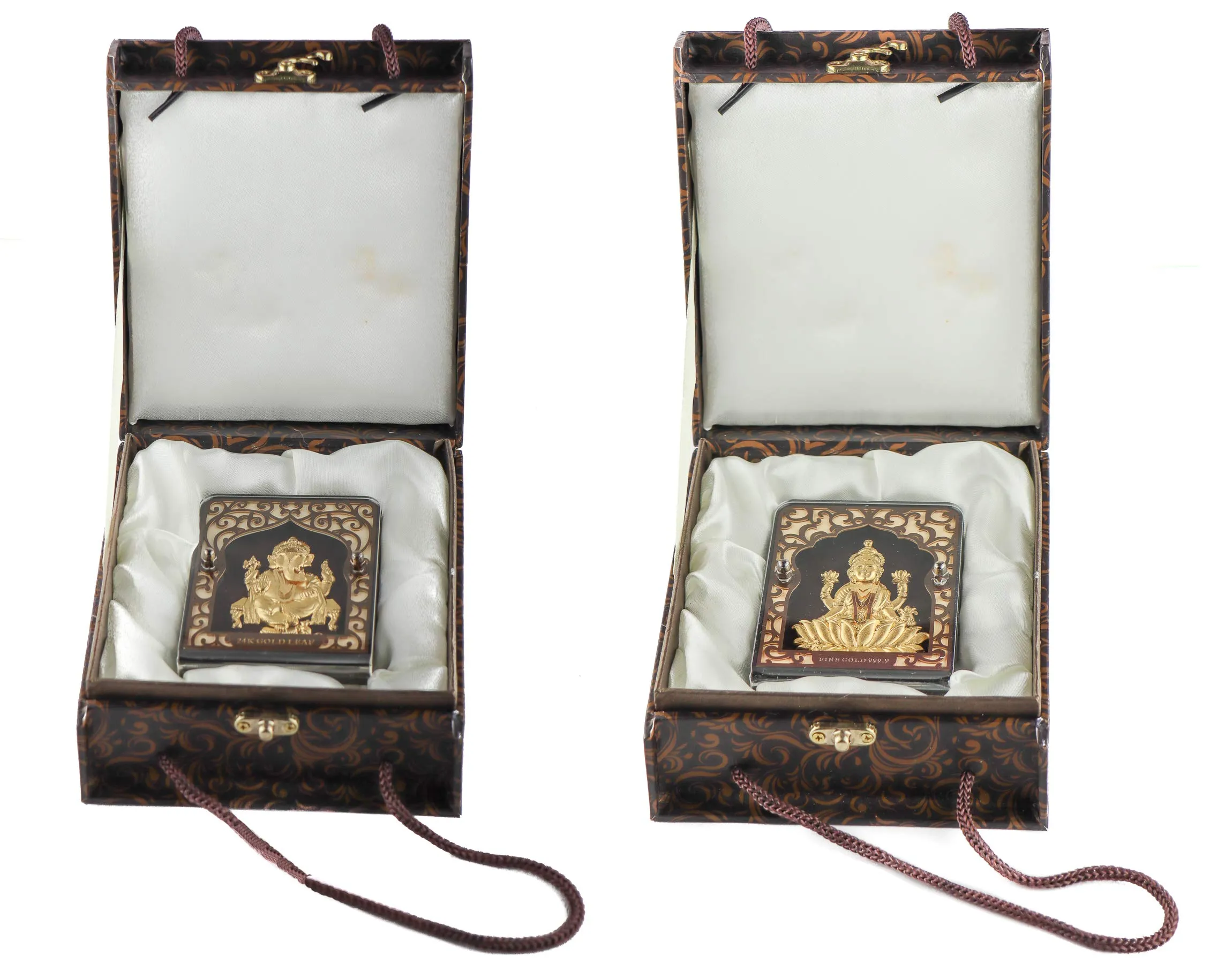 Hem Jewels Ganesh & Lakshmi Frame Combo Pack for Gift and Home Décor (4 X 3 Inches)