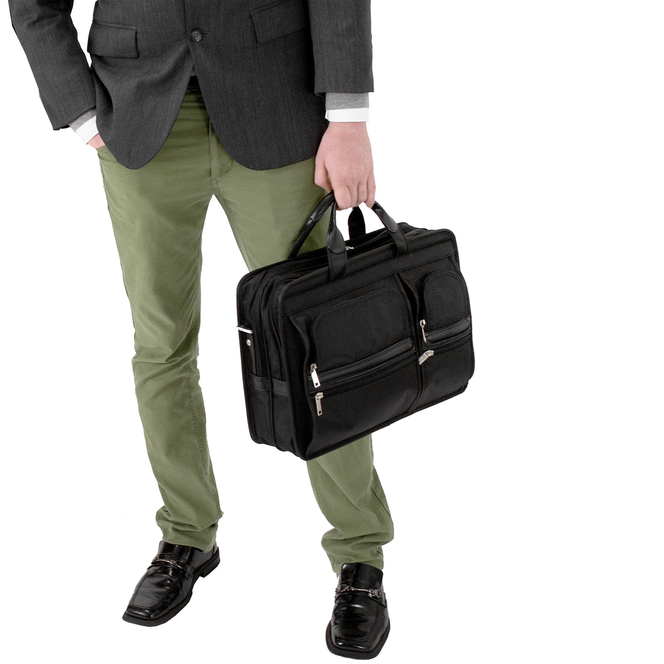 HUBBARD | 15” Nylon Dual-Compartment Laptop Briefcase