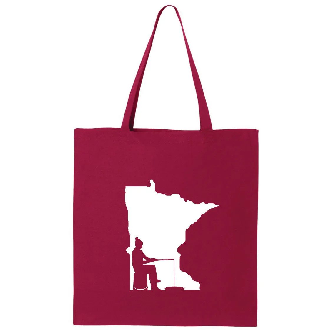 Ice Fishing Minnesota Canvas Tote Bag