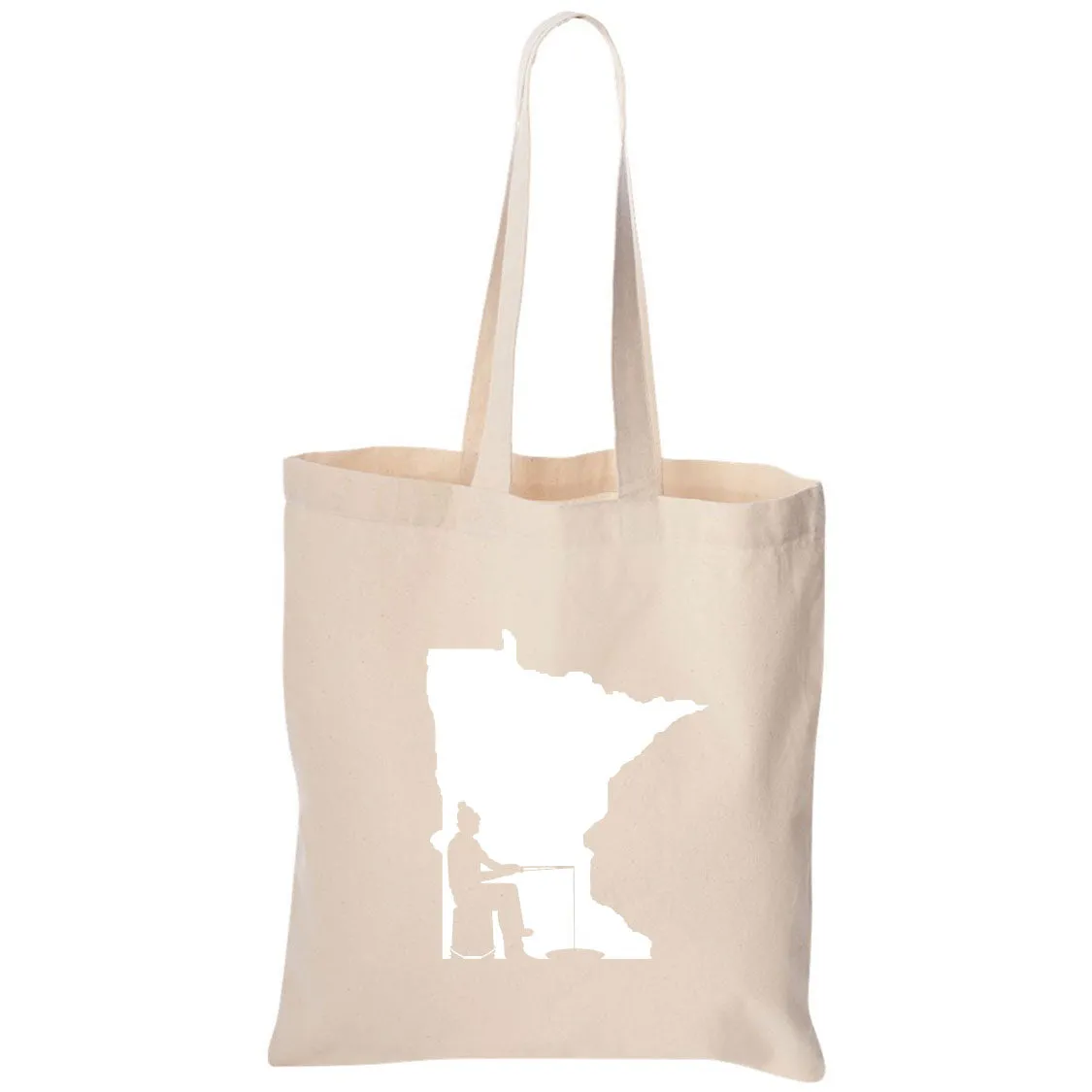 Ice Fishing Minnesota Canvas Tote Bag