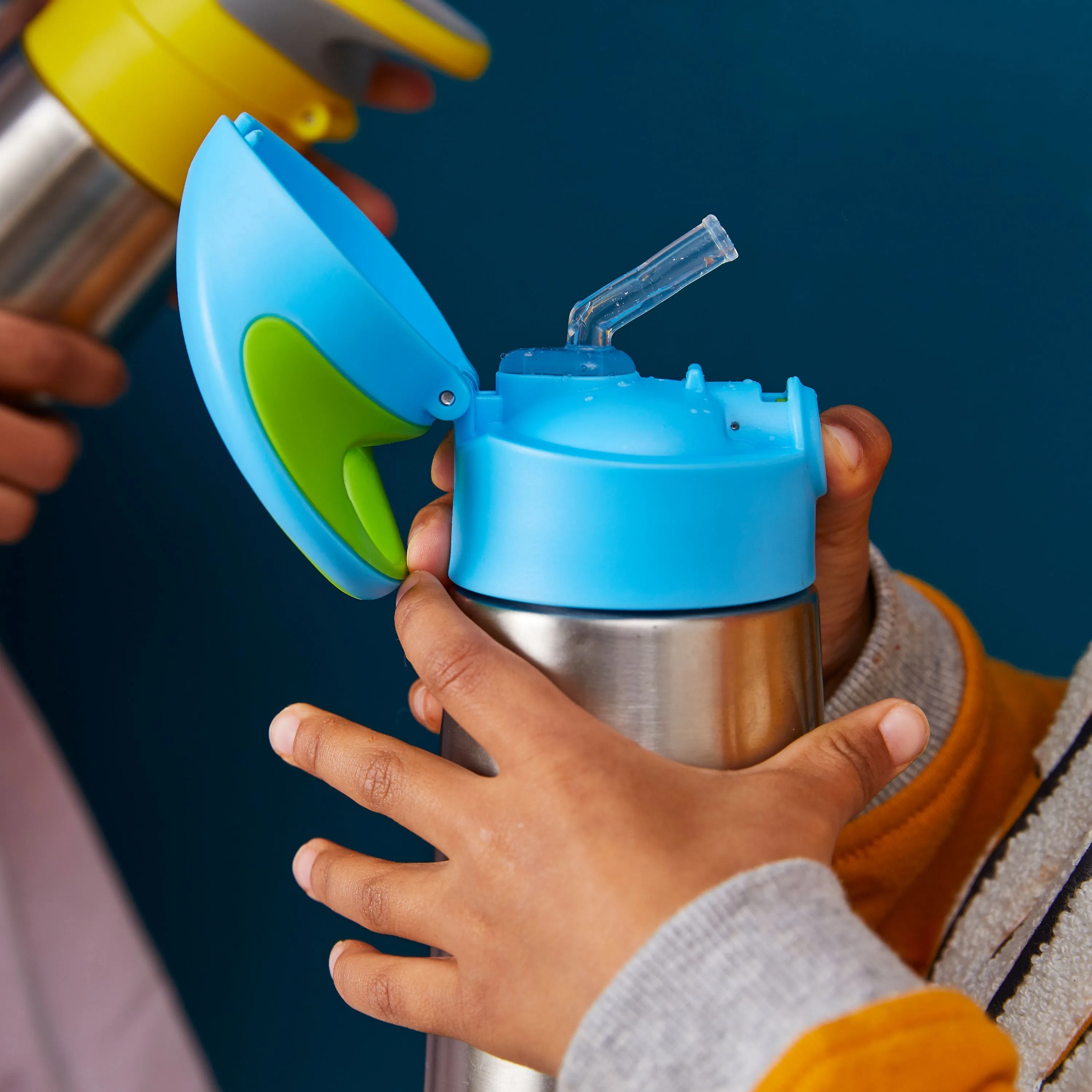 insulated drink bottle - blue slate