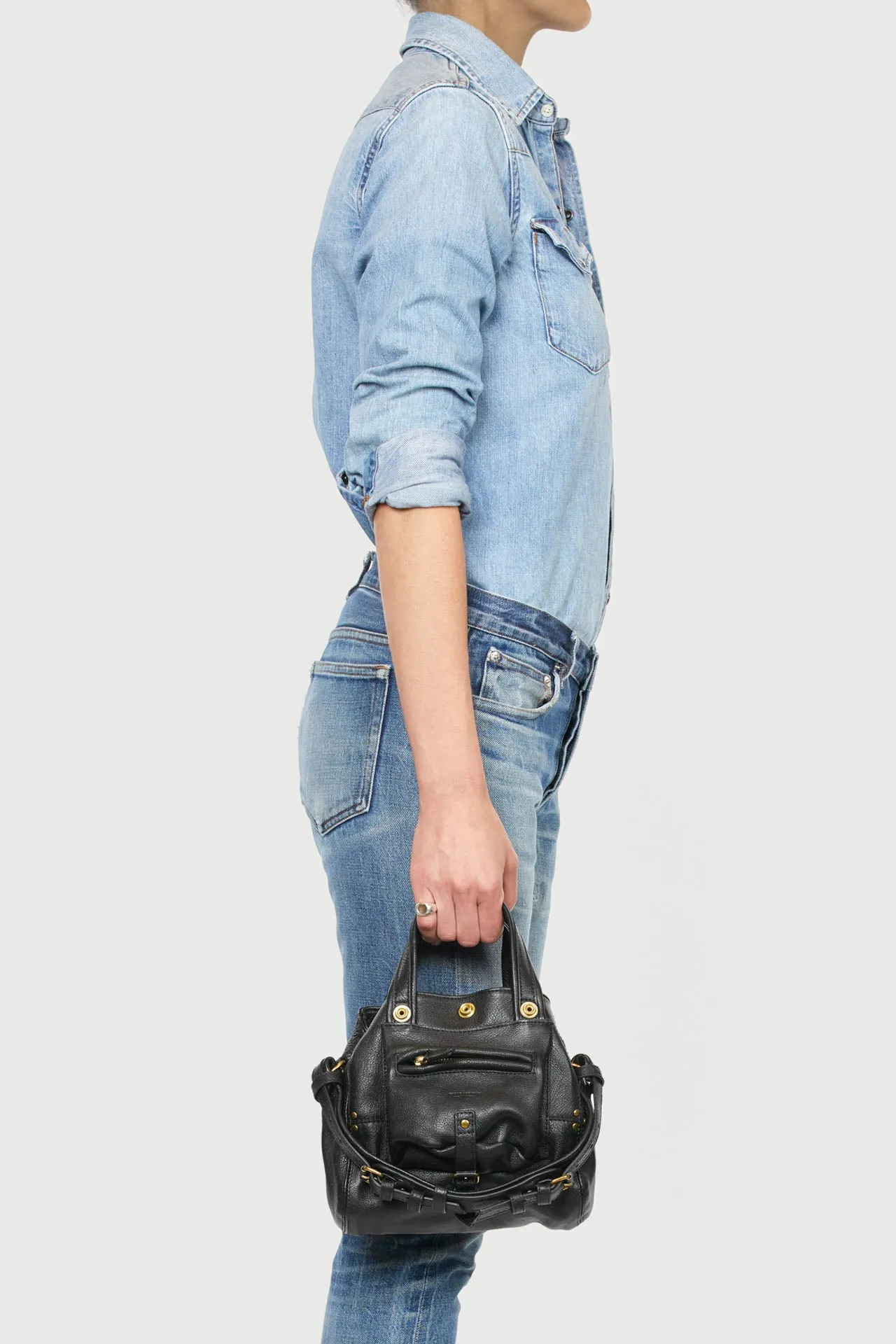 JEROME DREYFUSS SHOULDER BAG BILLY NANO BU BLACK