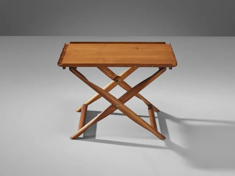 Kaare Klint for Rud, Rasmussens Snedkekier Folding Stool with Tray Table