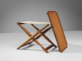 Kaare Klint for Rud, Rasmussens Snedkekier Folding Stool with Tray Table