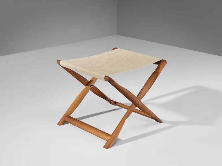 Kaare Klint for Rud, Rasmussens Snedkekier Folding Stool with Tray Table