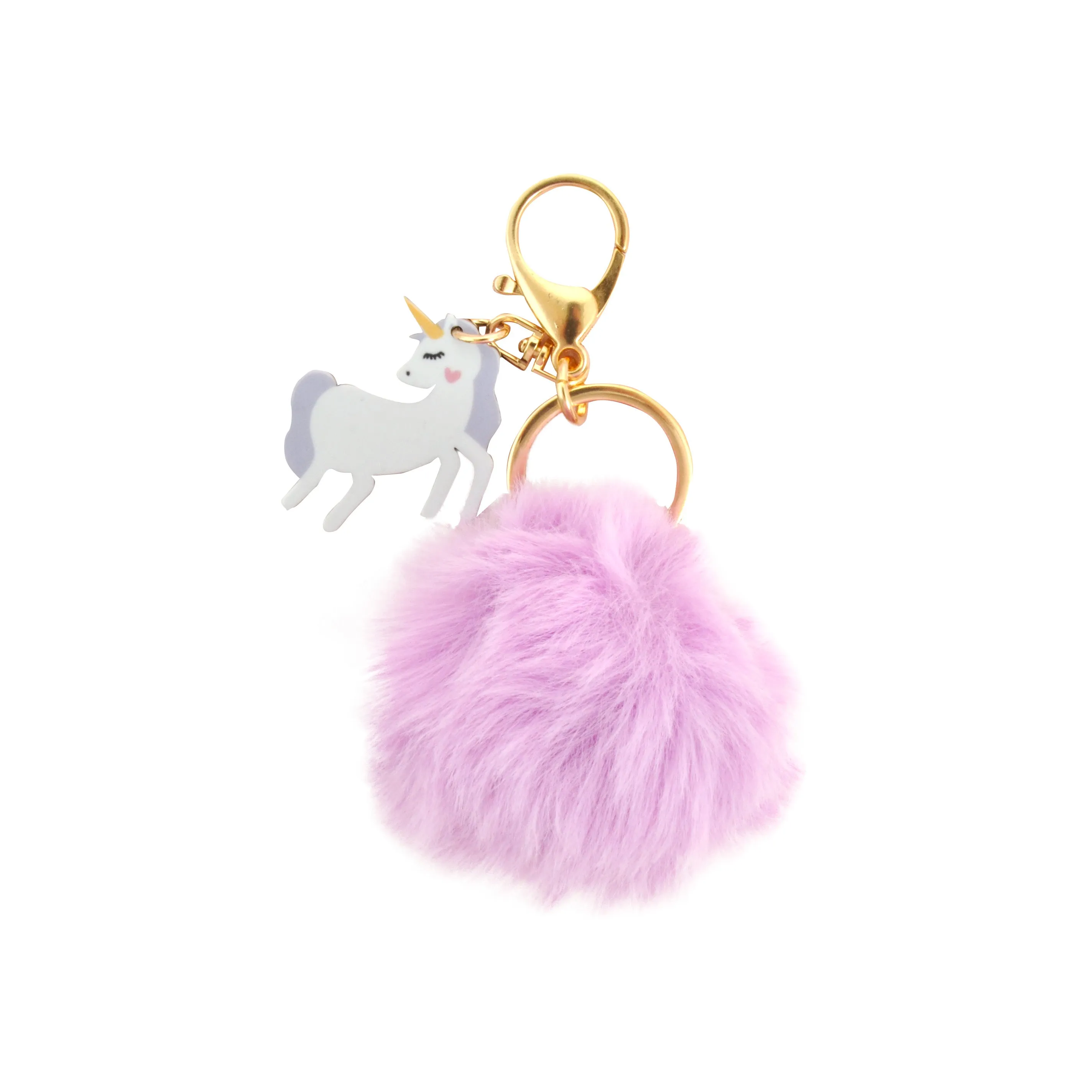 KaiserKids Novelty Pom Pom Keyring - UNICORN CHARM