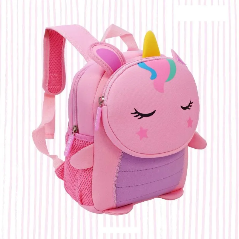 Kids School Bag Soft Plush Backpacks Cartoon Boys Girls Baby (2-5 Years) (UNICORN)