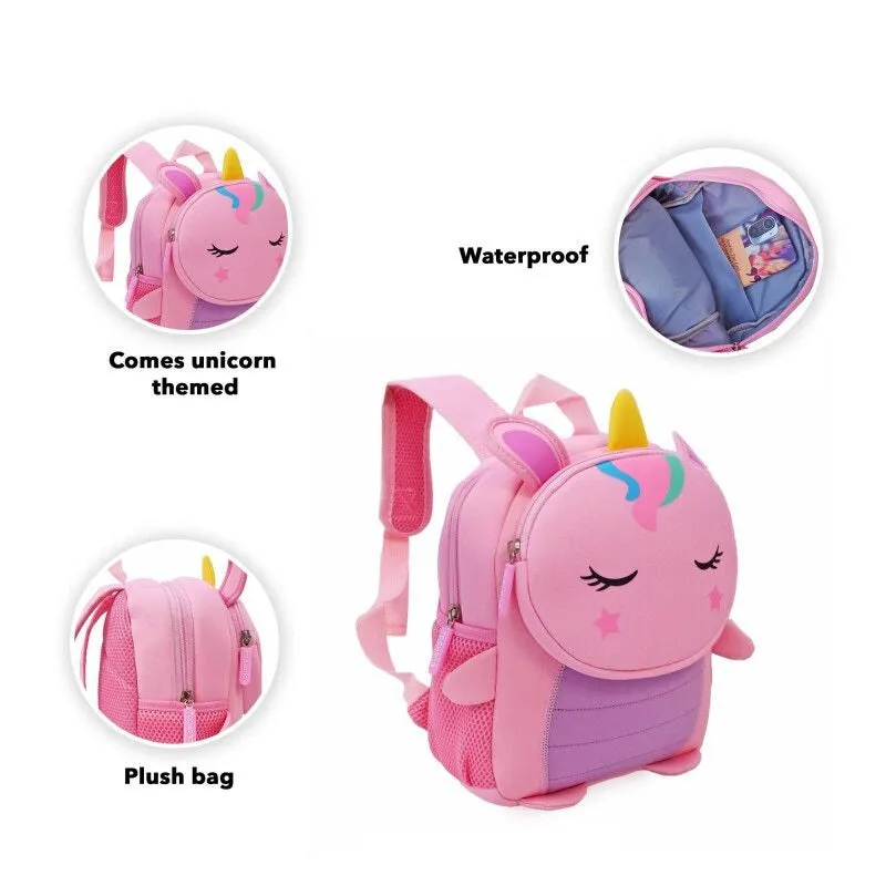 Kids School Bag Soft Plush Backpacks Cartoon Boys Girls Baby (2-5 Years) (UNICORN)