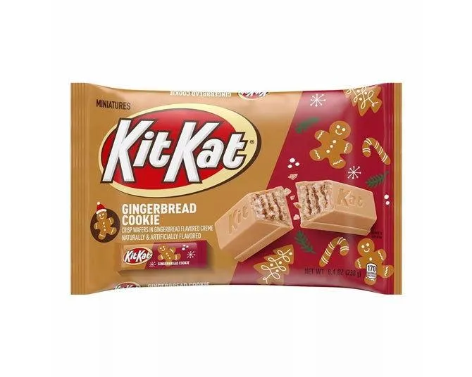 Kit Kat Gingerbread Cookie Miniatures 8.4 oz. Bags – 1 Unit