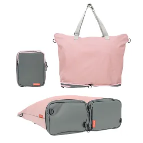 KOELE Pink Shopper Bag Tote Bag Foldable Travel Laptop Grocery KO-DUAL