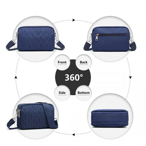 Kono Multi Pocket Waterproof Small Crossbody Bag - Navy | Durable & Stylish for Everyday Adventures