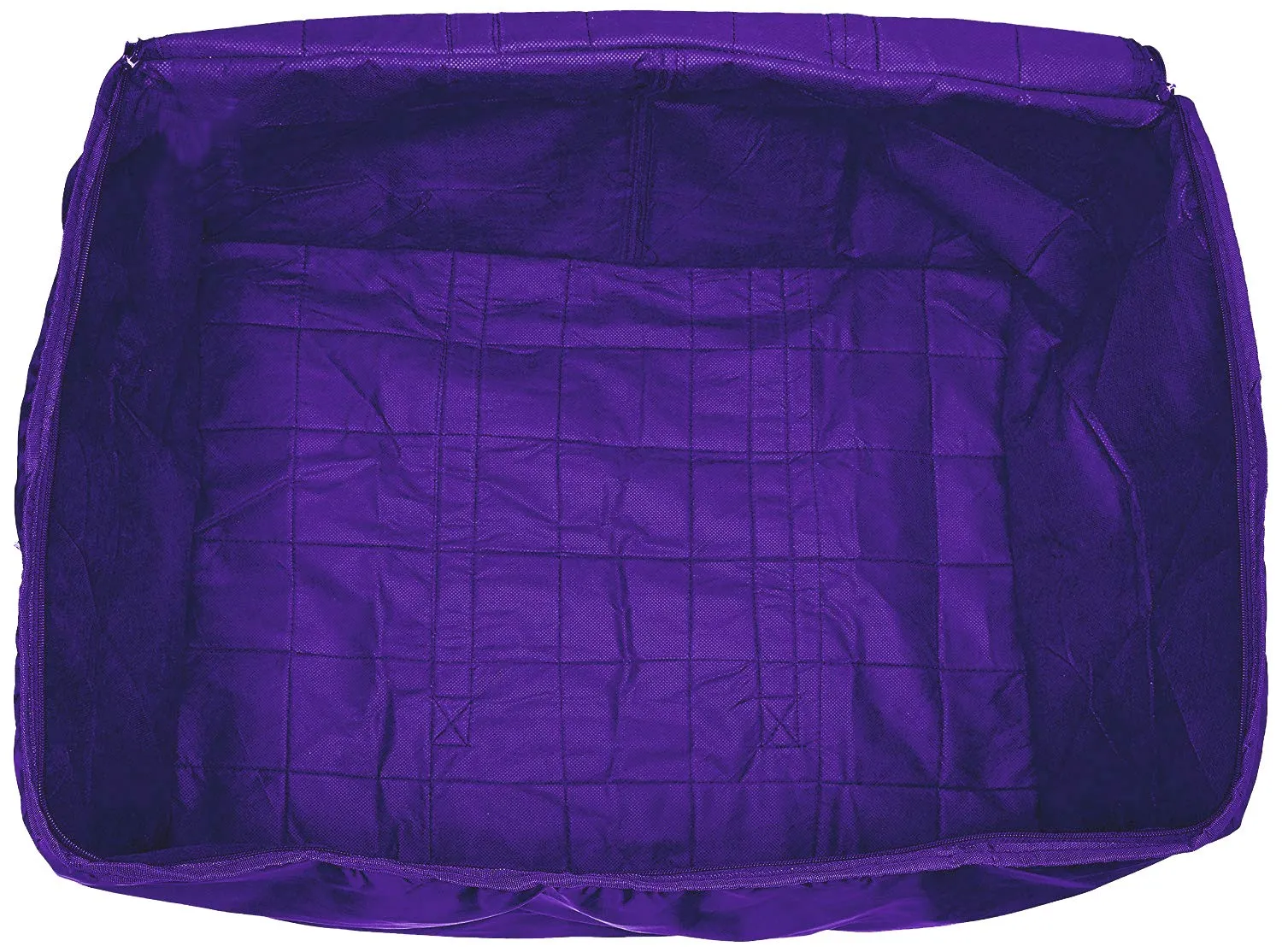 Kuber Industries Parachute Big Underbed Moisture Proof Storage Bag with Zippered Closure and Handle, Royal Blue