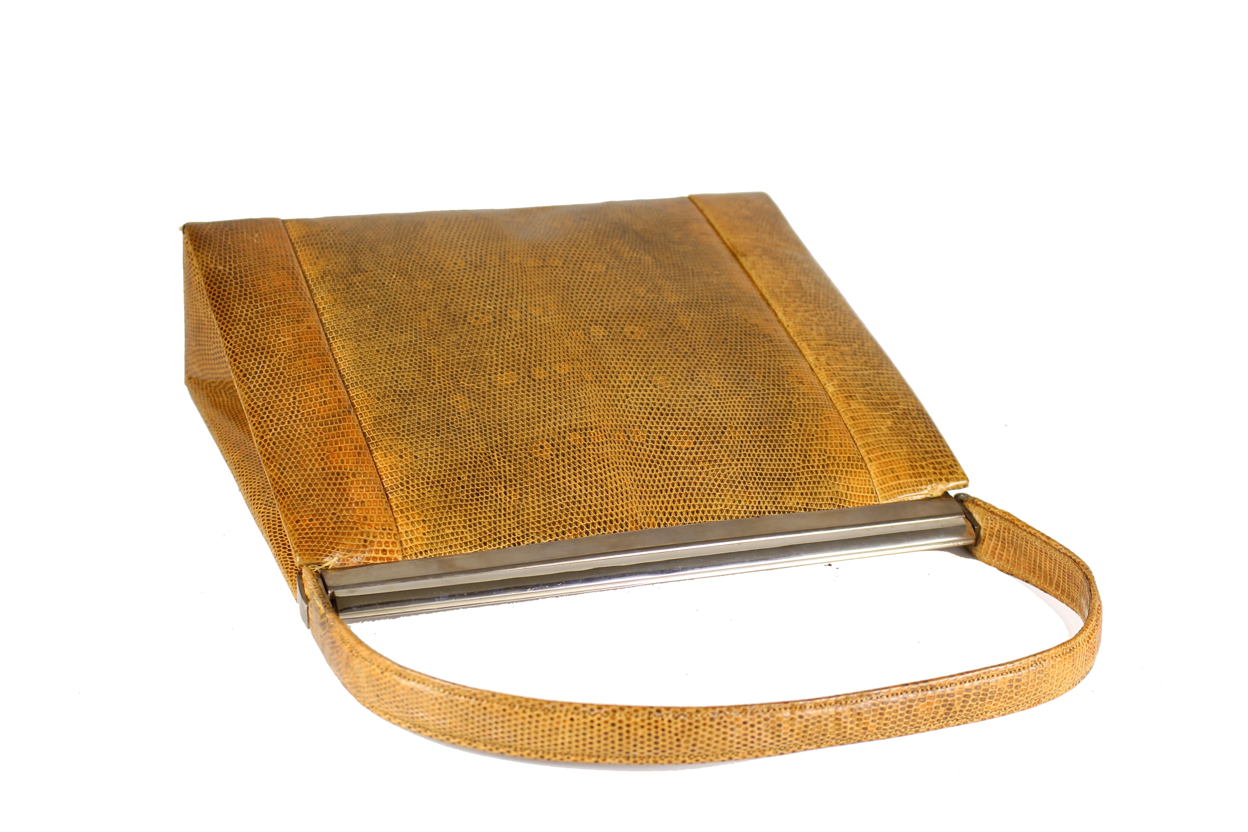 Large calcutta lizard skin handbag