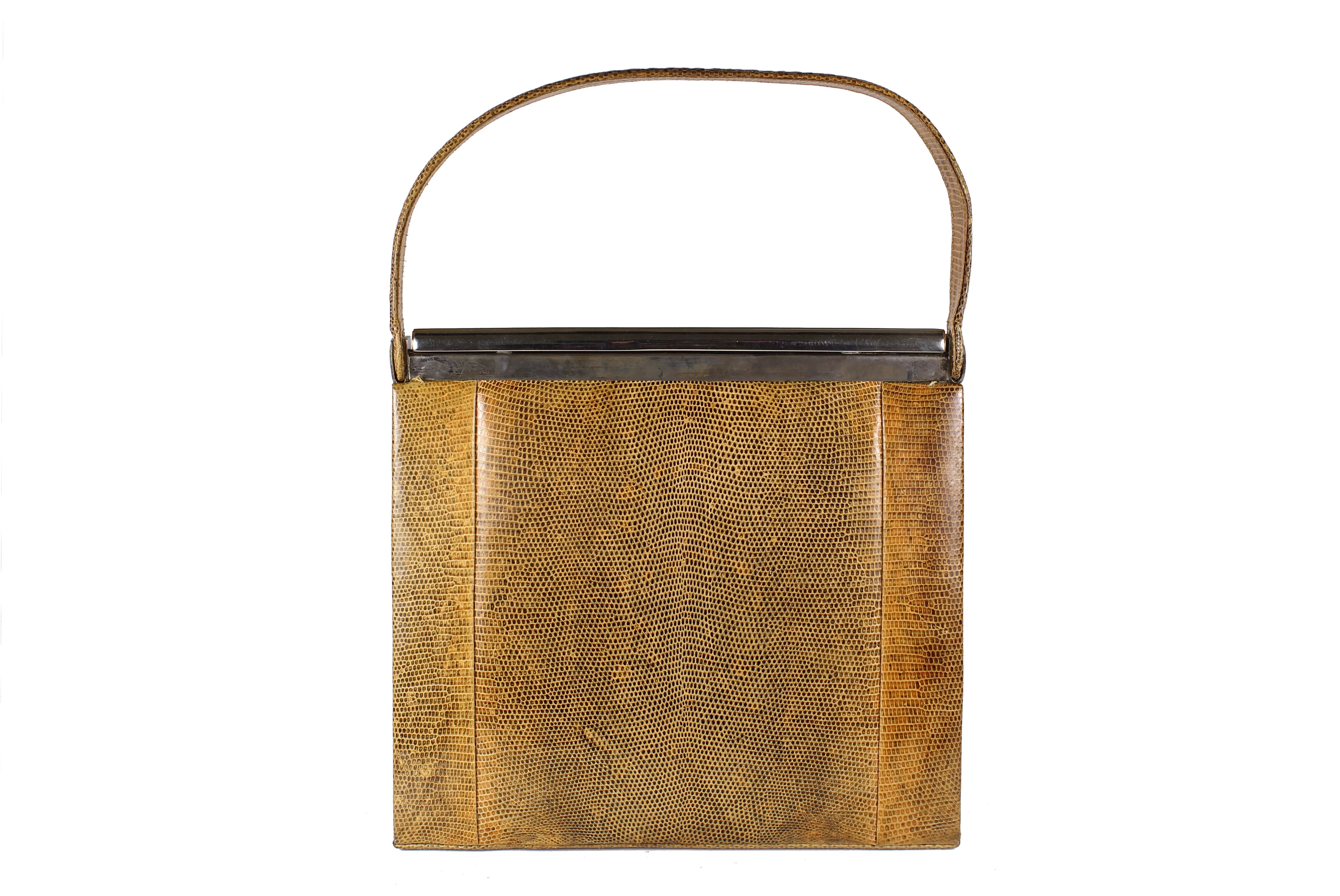 Large calcutta lizard skin handbag