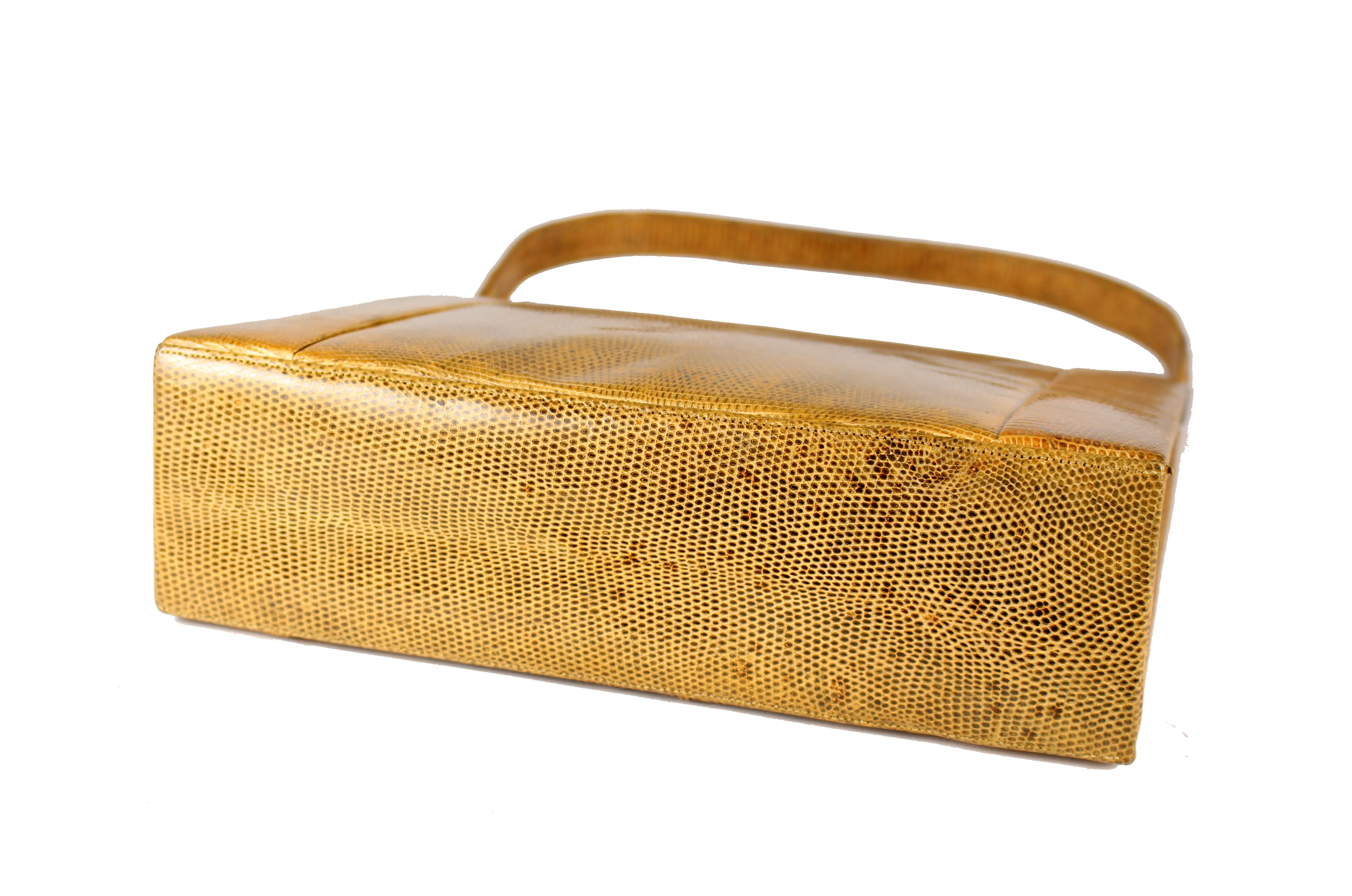 Large calcutta lizard skin handbag