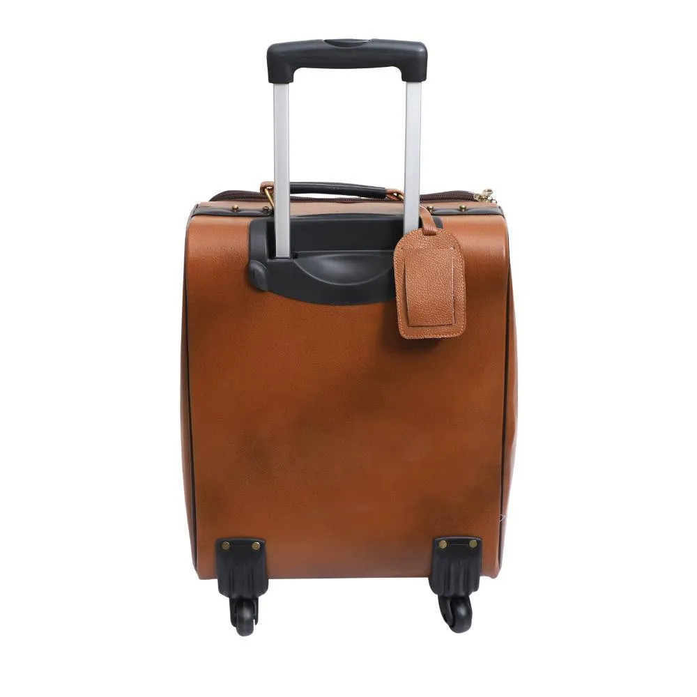 Lavish Touch Mulford Trolley Bag
 Leather - Tan