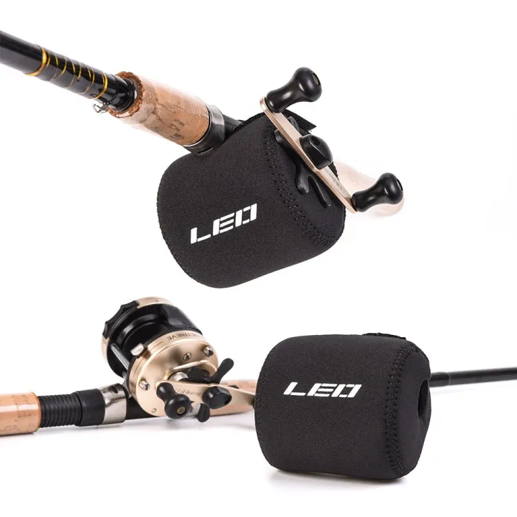 LEO 27916 Drum Style Fishing Wheel Protection Set Elastic Fishing Wheel Bag(Black)