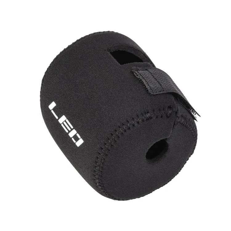 LEO 27916 Drum Style Fishing Wheel Protection Set Elastic Fishing Wheel Bag(Black)