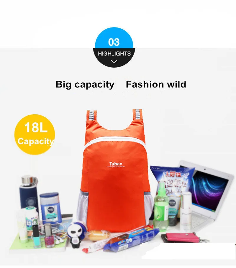 Lightweight Nylon Foldable Backpack Waterproof