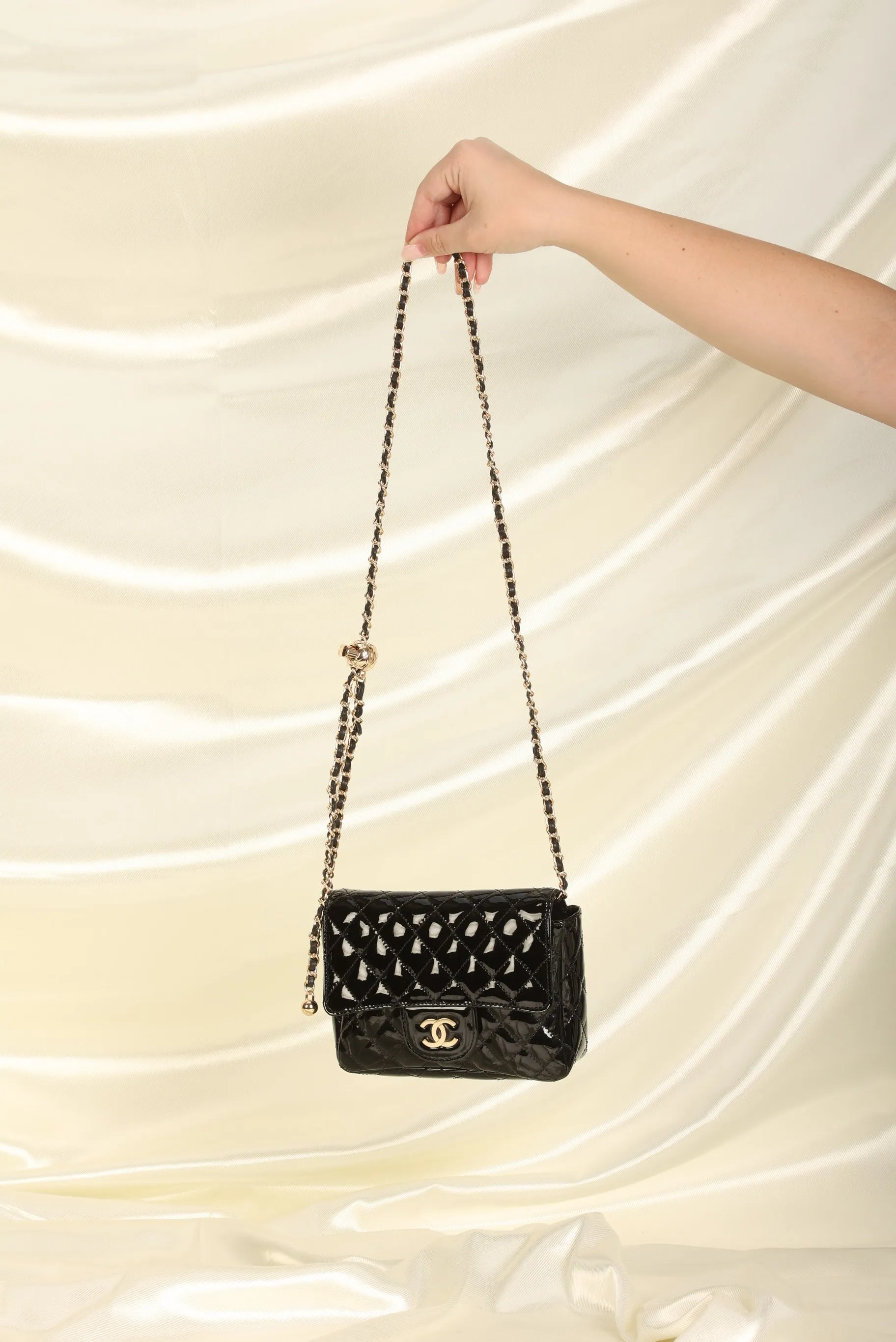 Limited Edition CL Crochet & Patent Double Bag