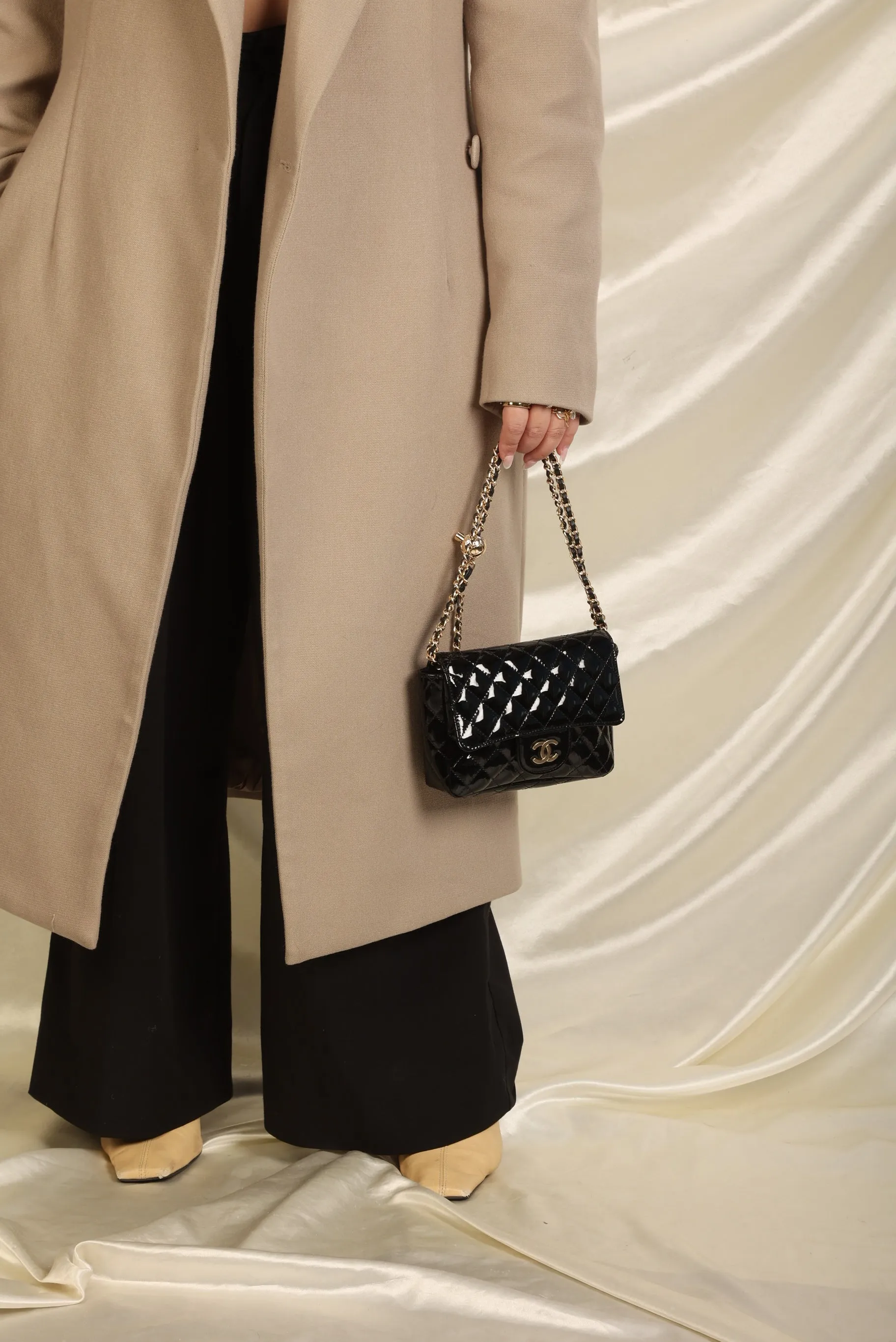 Limited Edition CL Crochet & Patent Double Bag