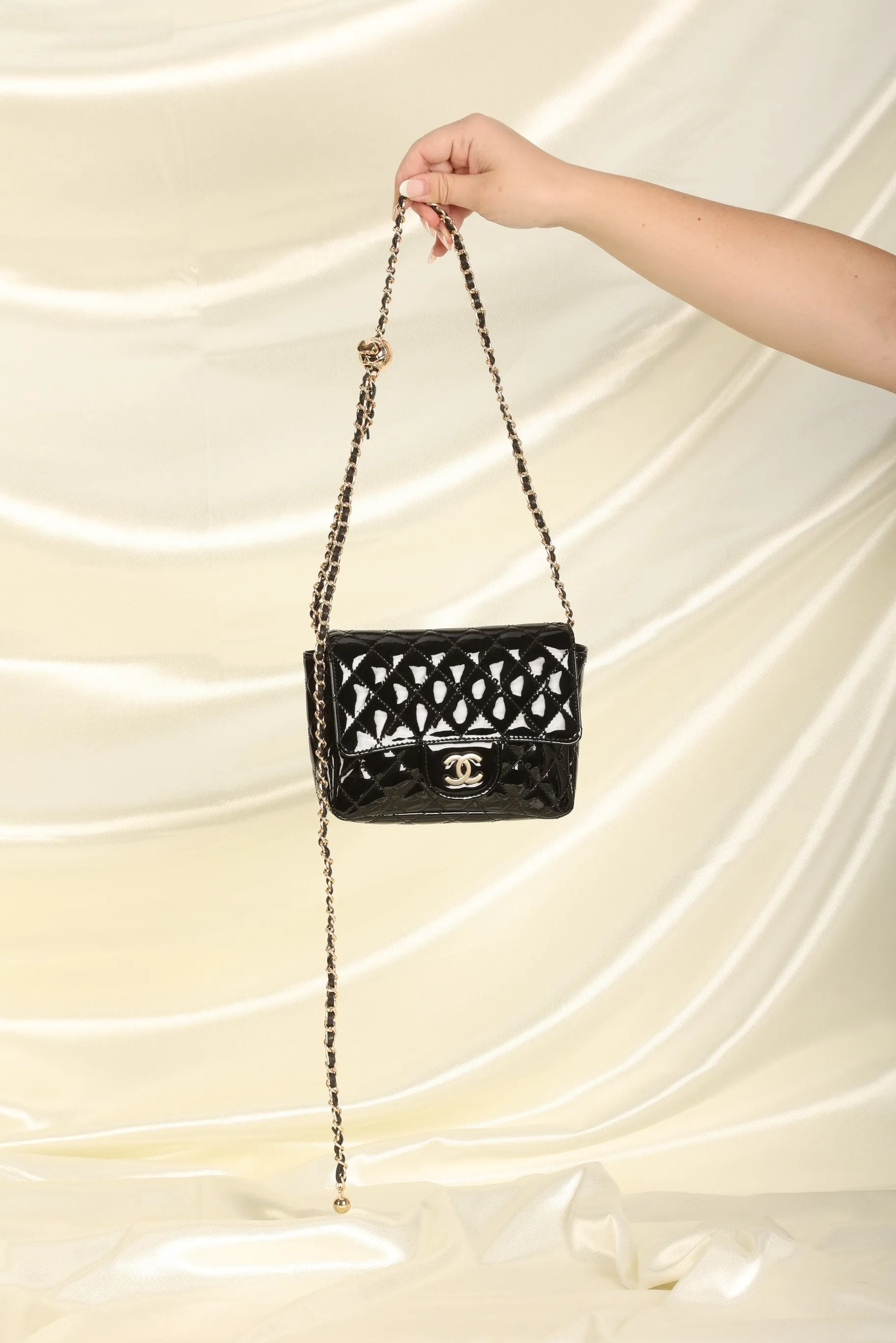 Limited Edition CL Crochet & Patent Double Bag