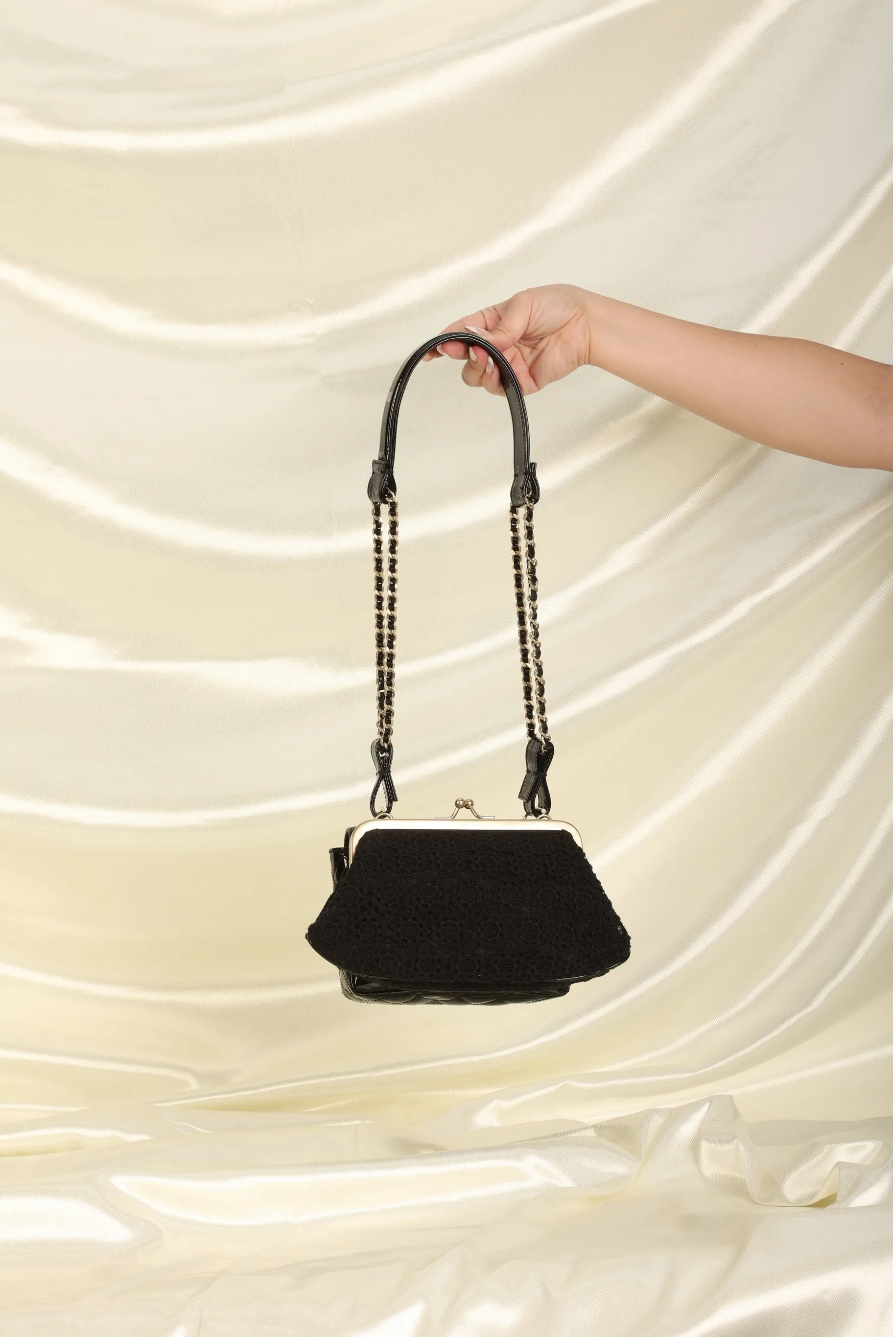 Limited Edition CL Crochet & Patent Double Bag