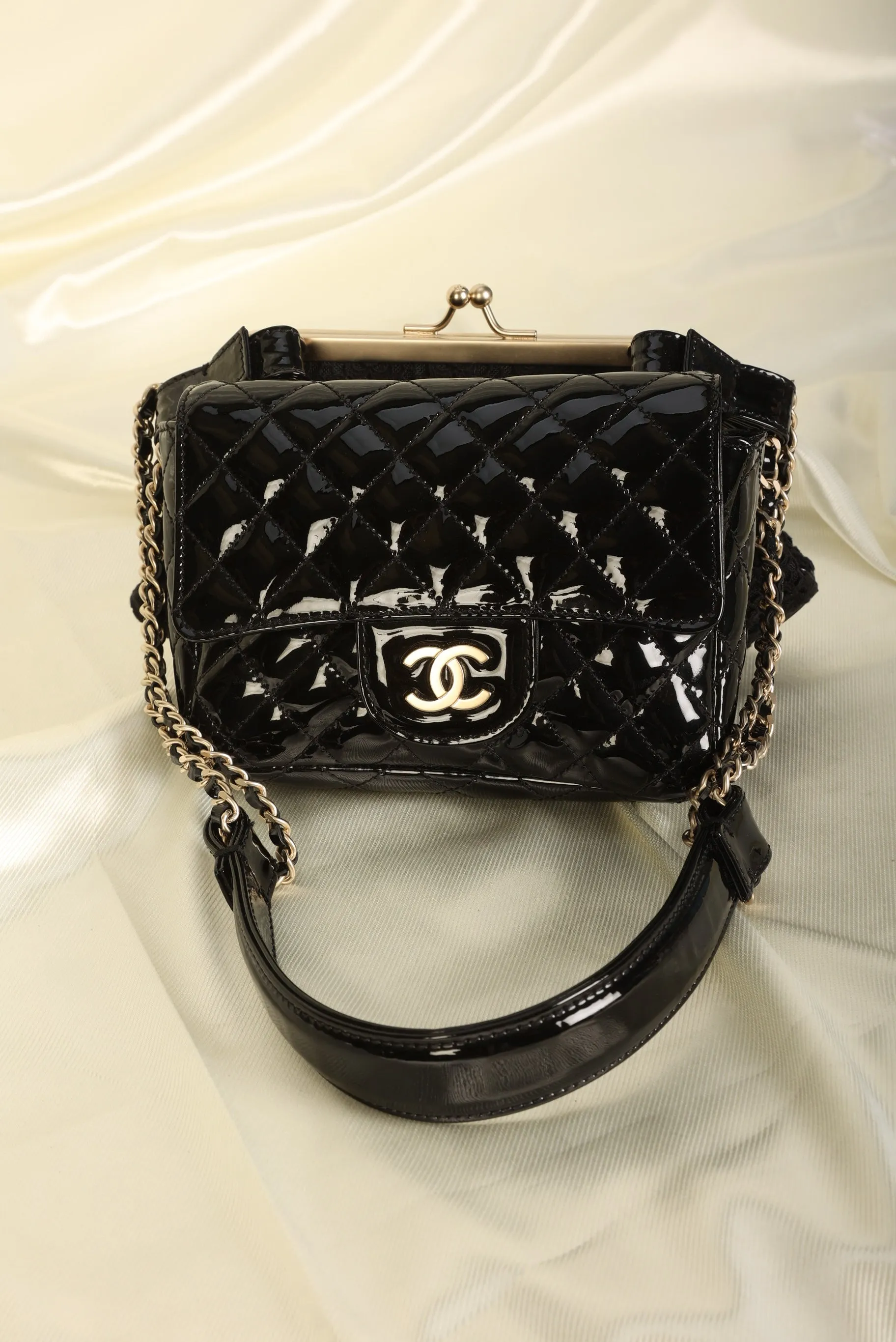 Limited Edition CL Crochet & Patent Double Bag