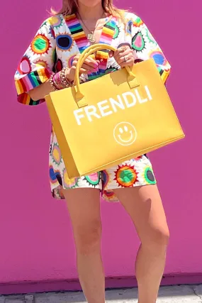 (Limited Edition)MODERN VEGAN TOTE - Frendli (Yellow)