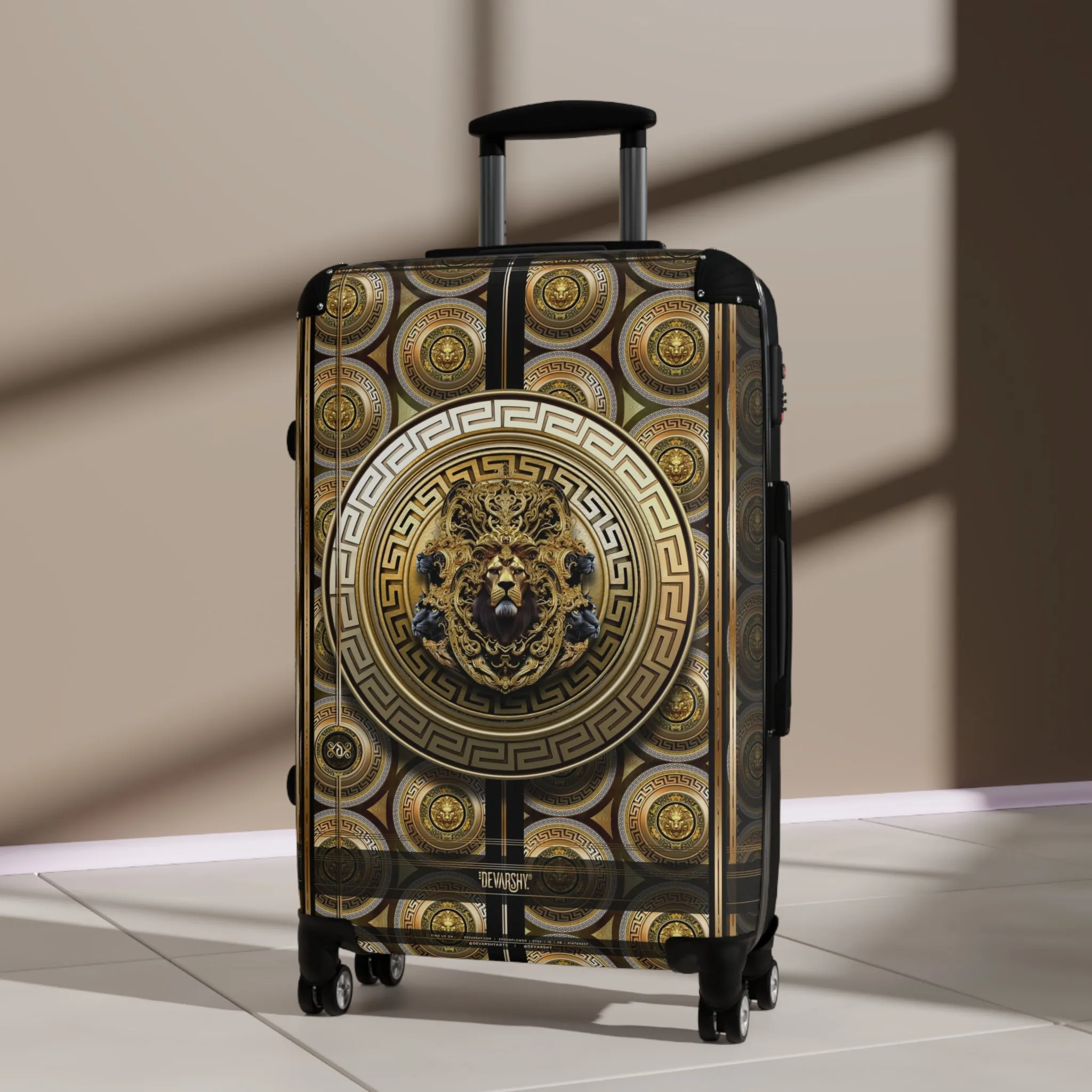 Lion Insignia Suitcase Carry-on Suitcase Travel Luggage Golden Lion Suitcase Hard Shell Suitcase | D20163