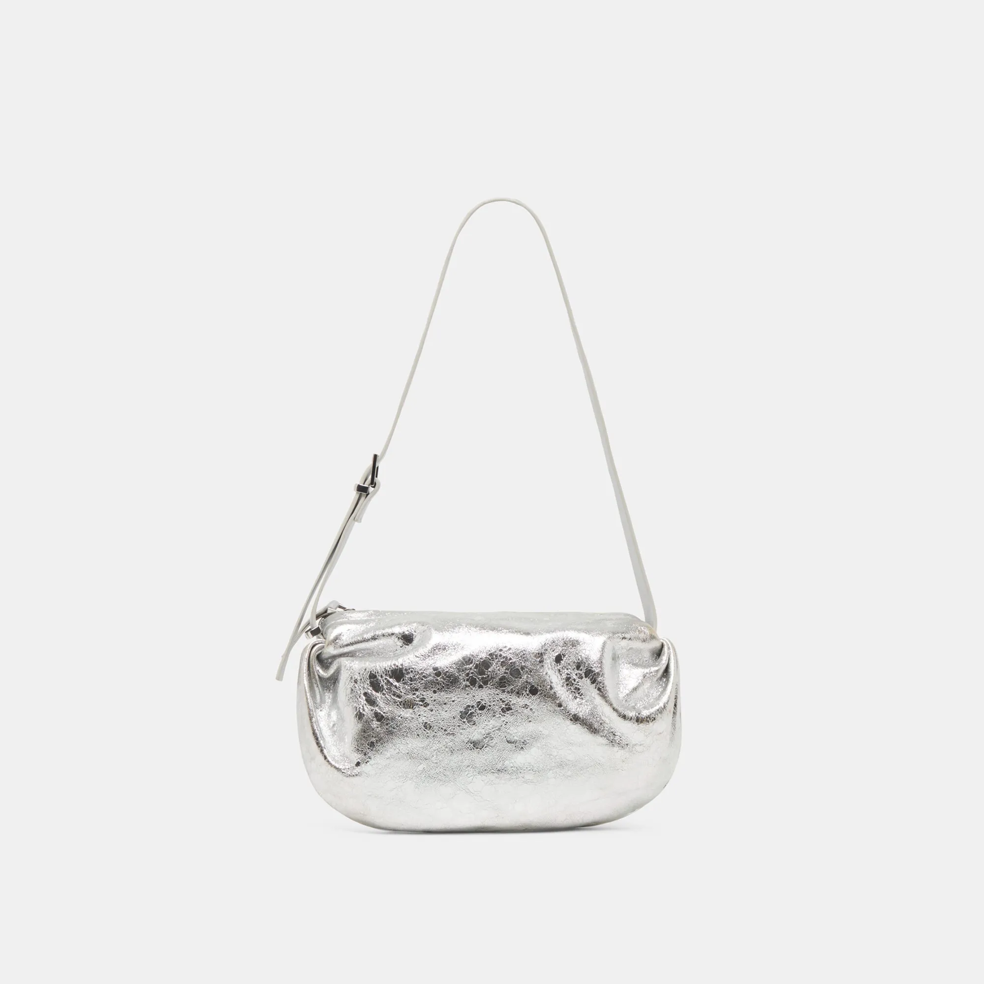 LIVI SHOULDER BAG SILVER DISTRESSED LEATHER