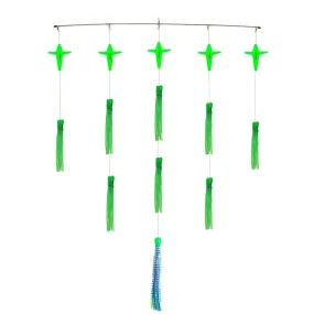 Lobo Lures 36" Skipjack UV Hybrid Green Machine Splash Spreader Bar