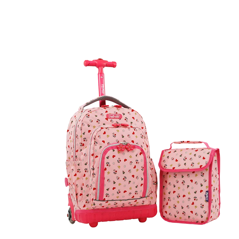 Lollipop Kids Rolling Backpack With Lunch Bag (16 Inch)