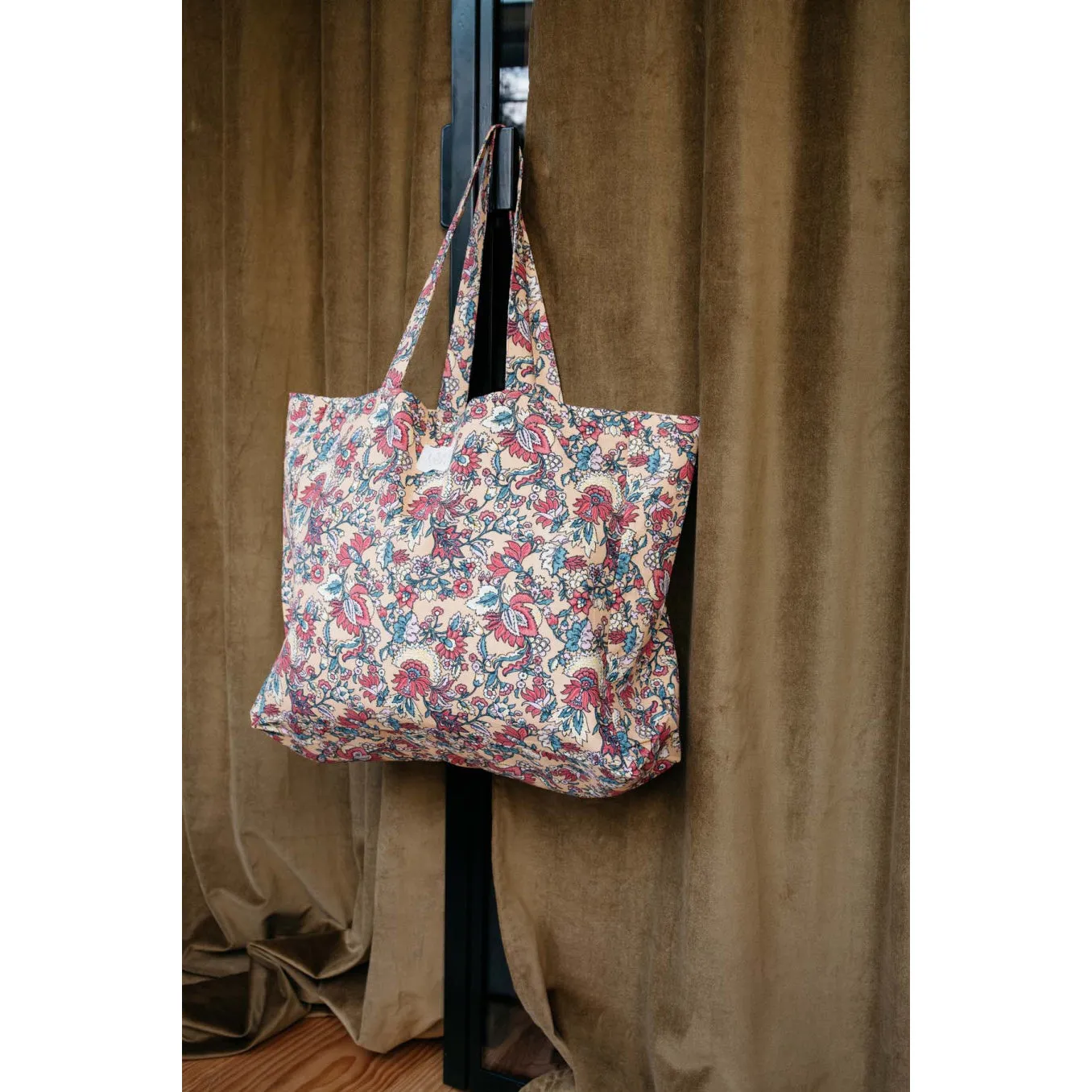 Louise Misha Tote Bag Beverly Printed Organic Cotton Canvas White