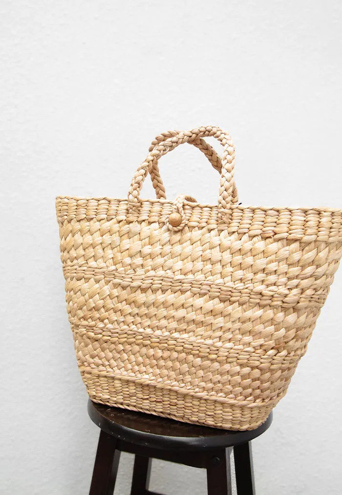 luulaa Deidre Top Handle Summer Basket Bag