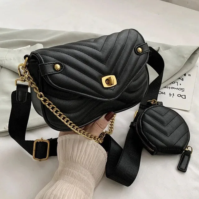 Luxe Noir Shoulder HandBag