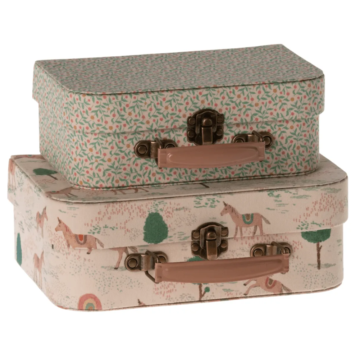 Maileg Suitcases With Fabric, 2 piece set