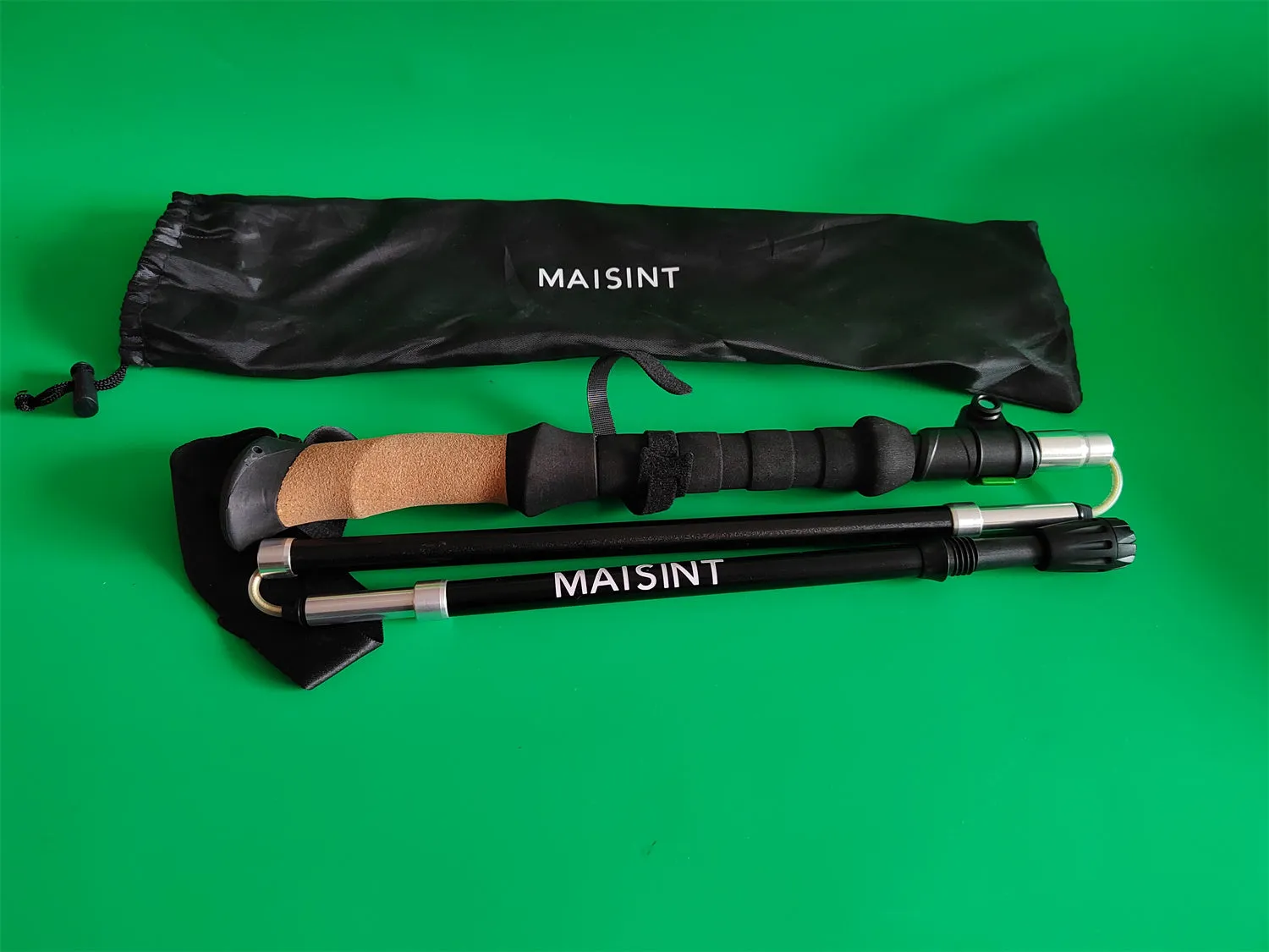 MAISINT Hiking sticks,Foldable Light Mountaineering Staff