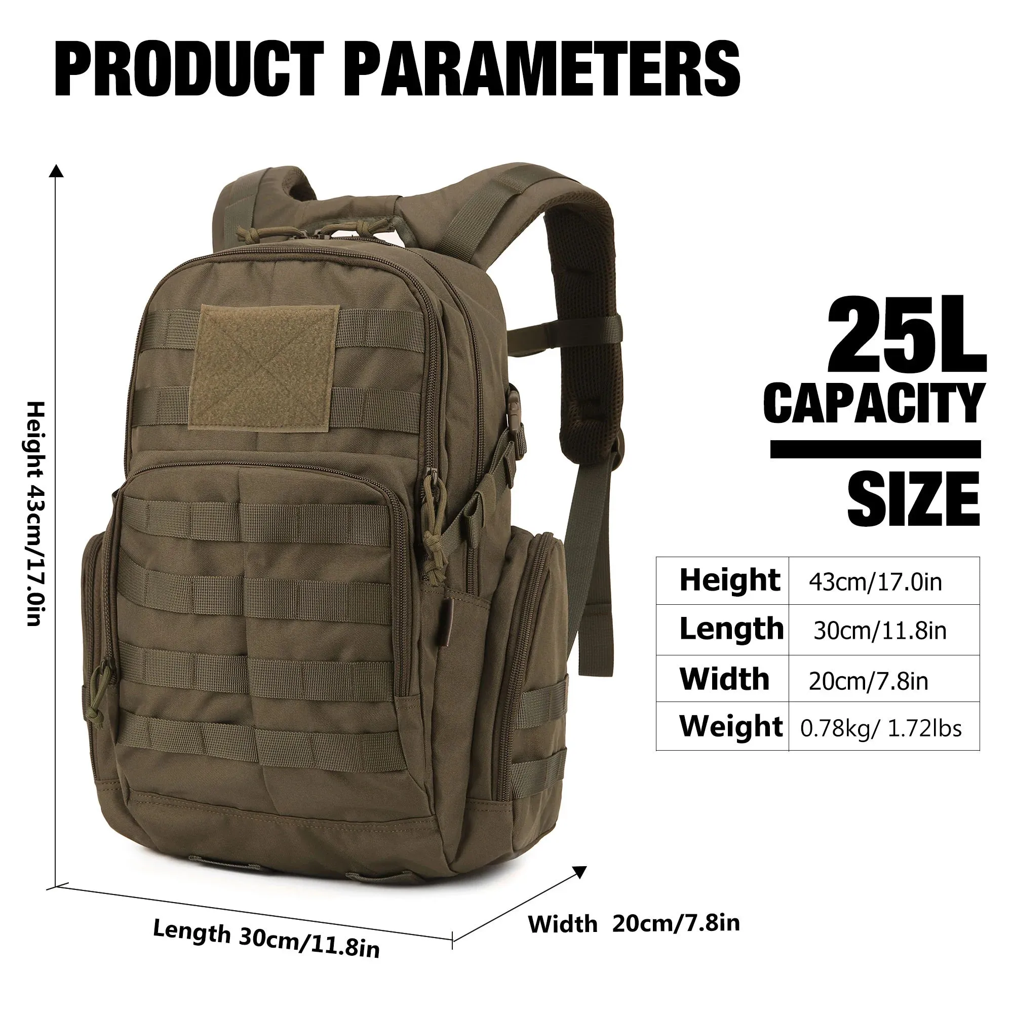 Mardingtop 25L Molle Hiking daypacks