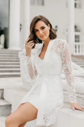 Martina Majestic Lace Bridal Robe - Includes Slip